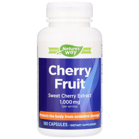 Nature's Way, Cherry Fruit, Sweet Cherry Extract, 1,000 mg, 180 Capsules