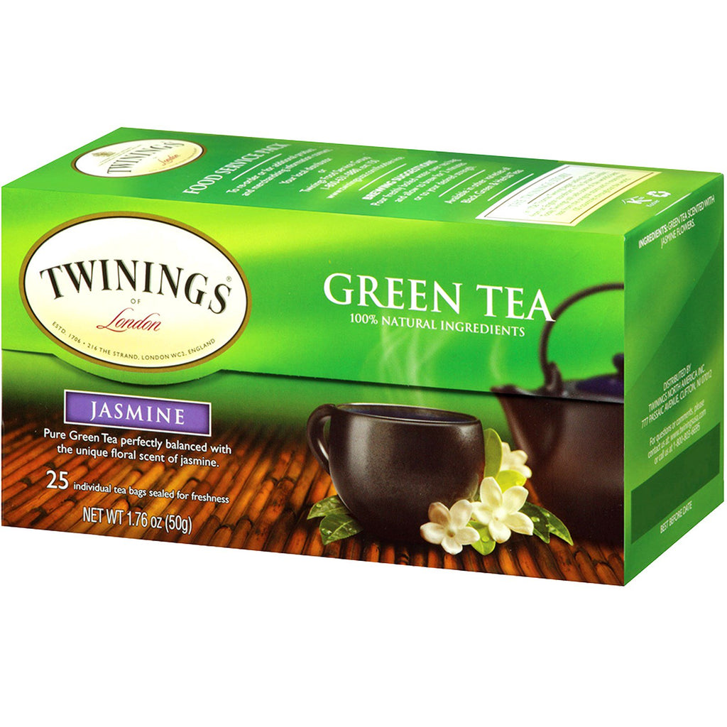 Twinings, té verde, jazmín, 25 bolsitas de té, 50 g (1,76 oz)