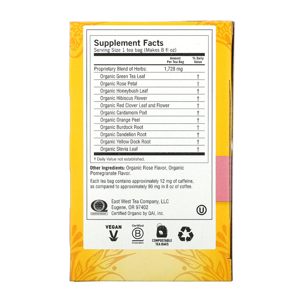Yogi Tea, Skin DeTox, Soothing Rose Hibiscus, 16 Tea Bags, 1.12 oz (32 g)