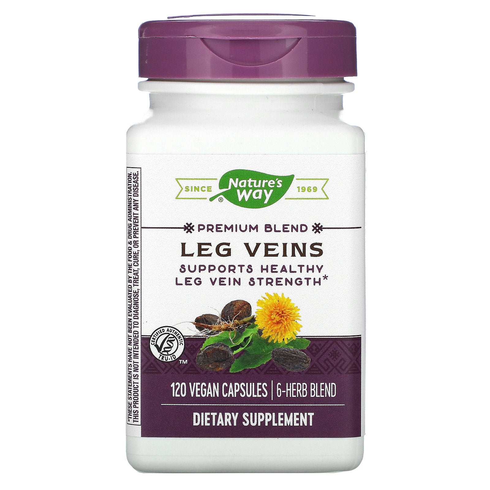 Nature's Way, Leg Veins, Premium Blend, 120 Vegan Capsules