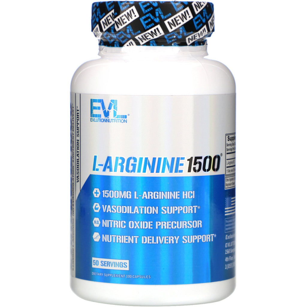 EVLution Nutrition, L-Arginine1500, 100 Capsules