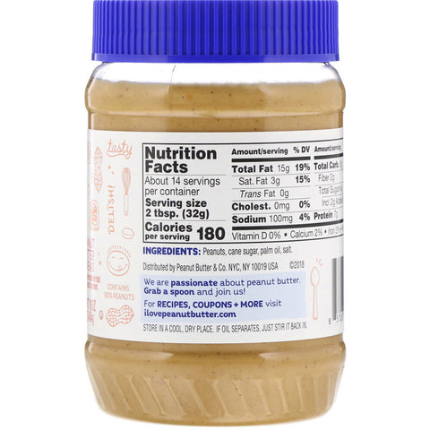 Peanut Butter & Co., Crunch Time, mantequilla de maní para untar, 16 oz (454 g)