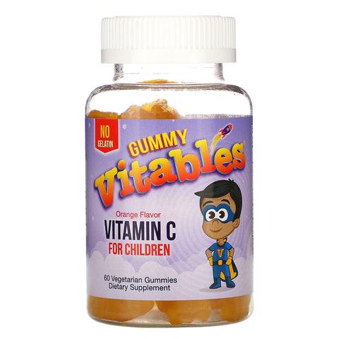 Vitables, Gummy Vitamin C for Children, Orange , 60 Vegetarian Gummies