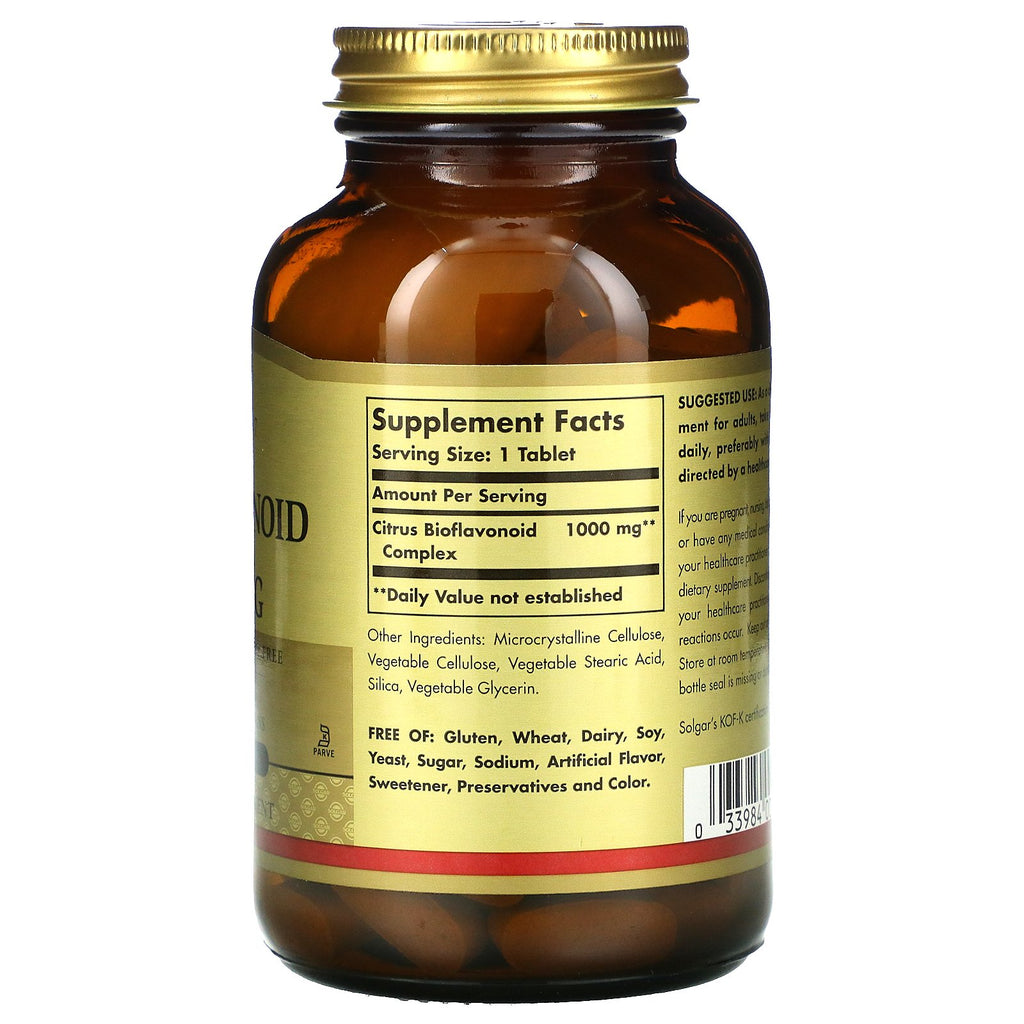 Solgar, Complejo de bioflavonoides cítricos, 1000 mg, 100 tabletas