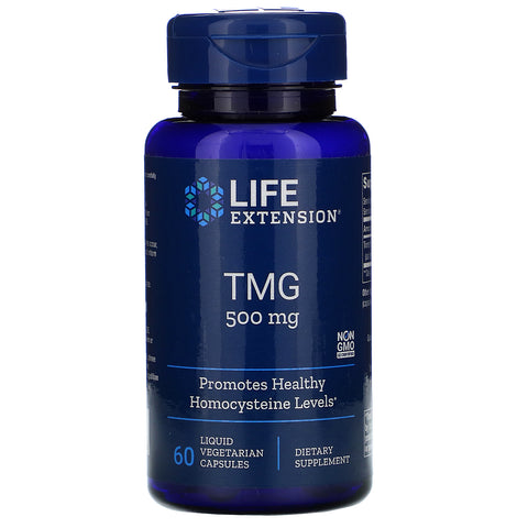 Life Extension, TMG, 500 mg, 60 Liquid Vegetarian Capsules