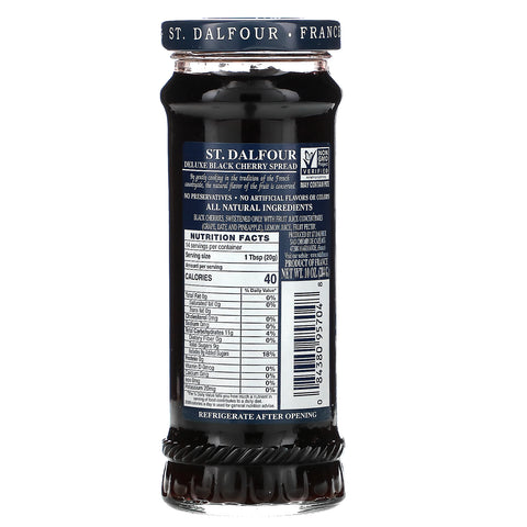 St. Dalfour, Cereza negra, crema para untar de cereza negra de lujo, 284 g (10 oz)