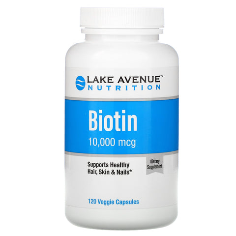 Lake Avenue Nutrition, Biotin, 10,000 mcg, 120 Veggie Capsules