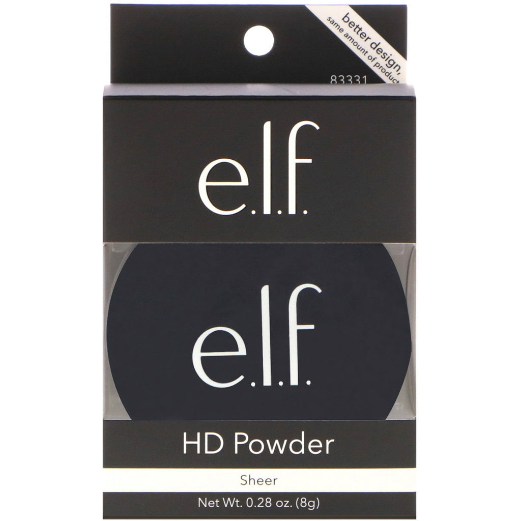 ELF, HD-pulver, gennemsigtigt, 0,28 oz (8 g)