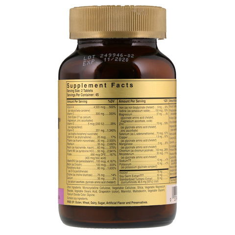 Solgar, Omnium, complejo de fitonutrientes, fórmula de múltiples vitaminas y minerales, 90 tabletas