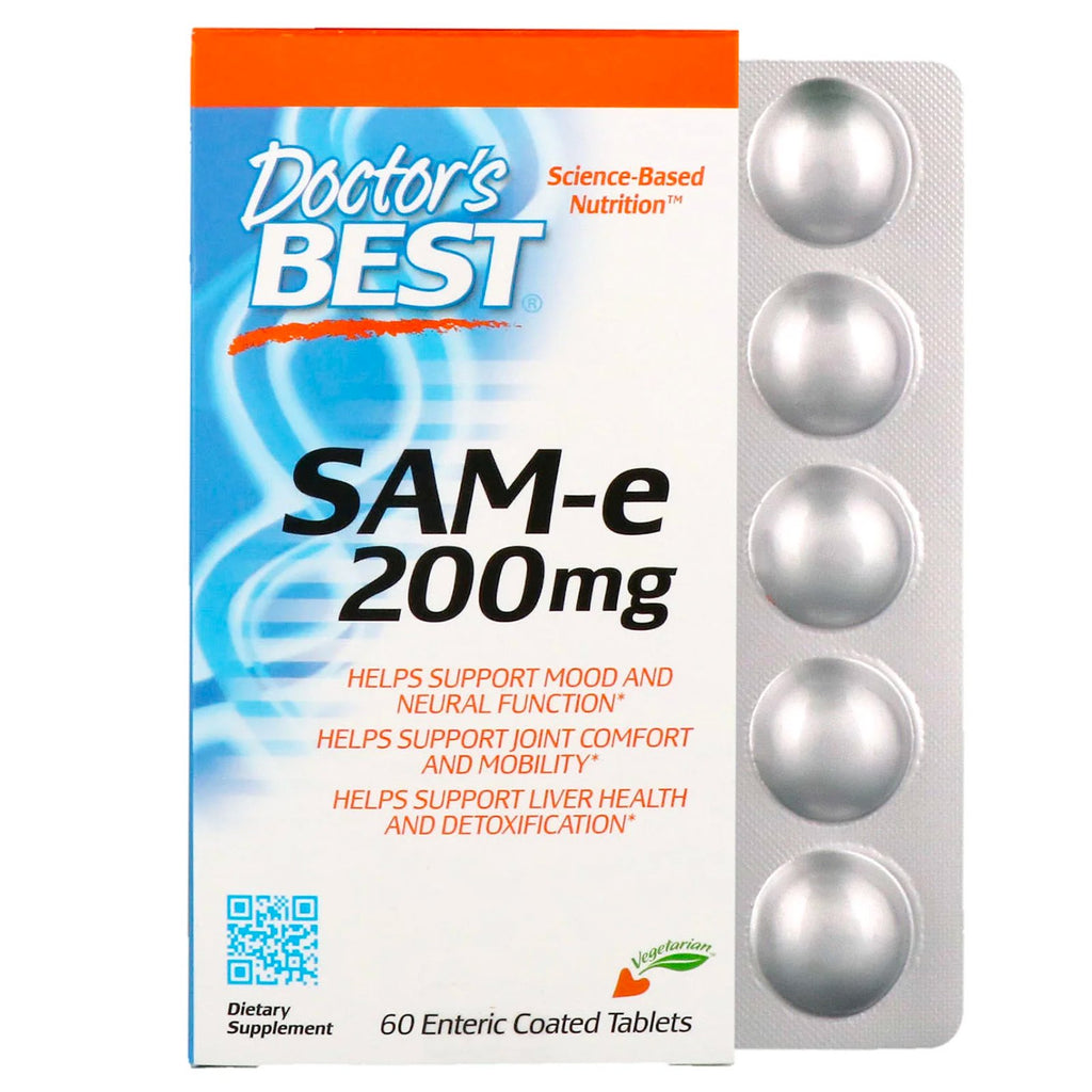 Doctor's Best, SAM-e, 200 mg, 60 Enteric Coated Tablets