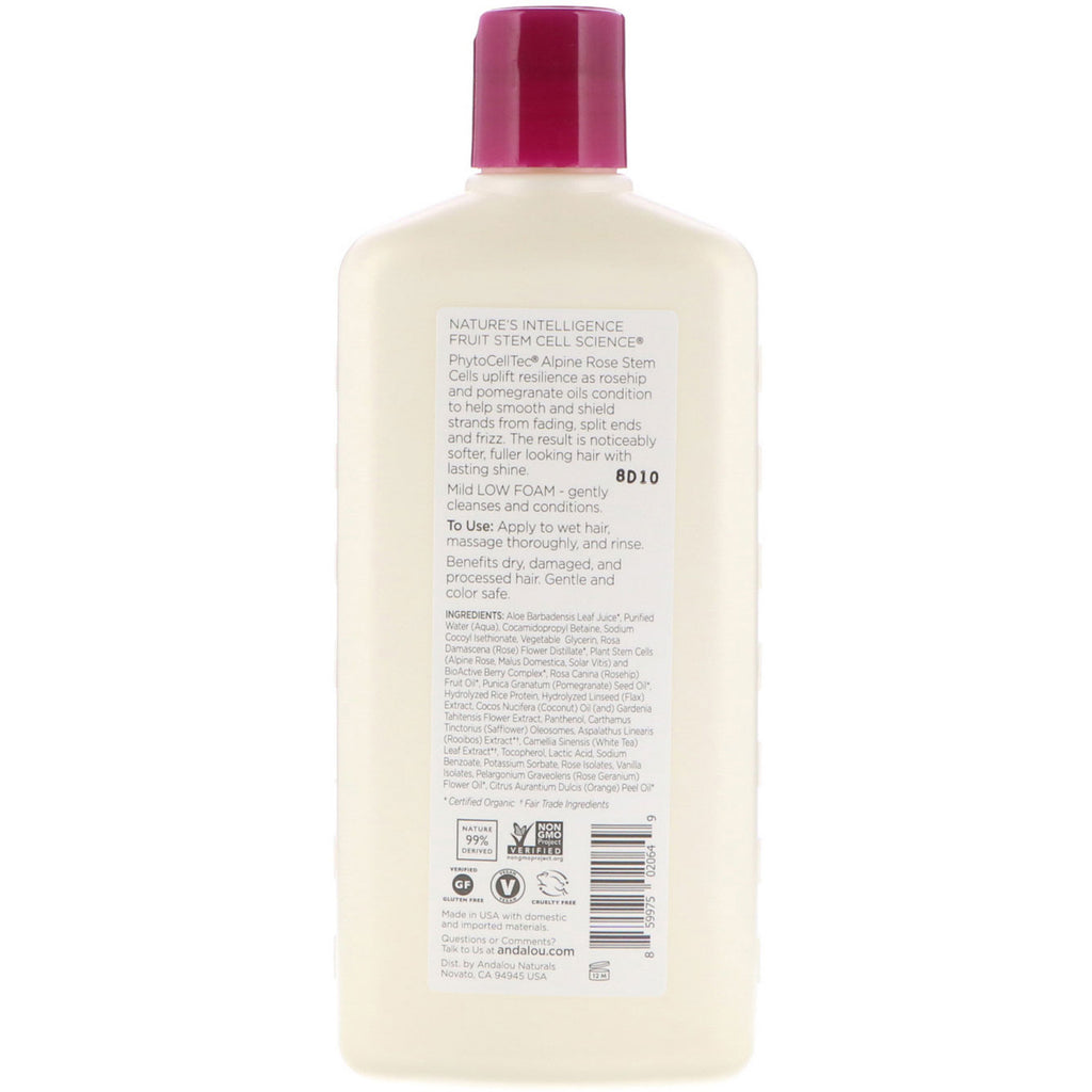 Andalou Naturals, Shampoo, Farvepleje, For Infused Moisture, 1000 Roses Complex, 11,5 fl oz (340 ml)