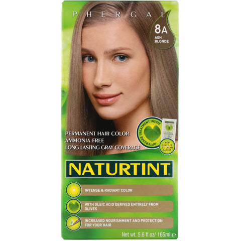 Naturtint, Permanent Hair Color, 8A Ash Blonde, 5.6 fl oz (165 ml)