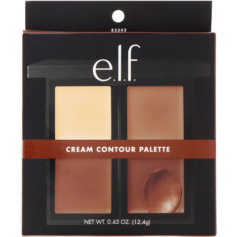ELF, Cream Contour Palette, 4 nuancer, 0,43 oz (12,4 g)