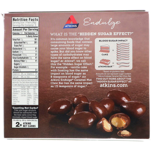 Atkins, Endulge, chokoladedækkede mandler, 5 pakker, 1 oz (28 g) hver