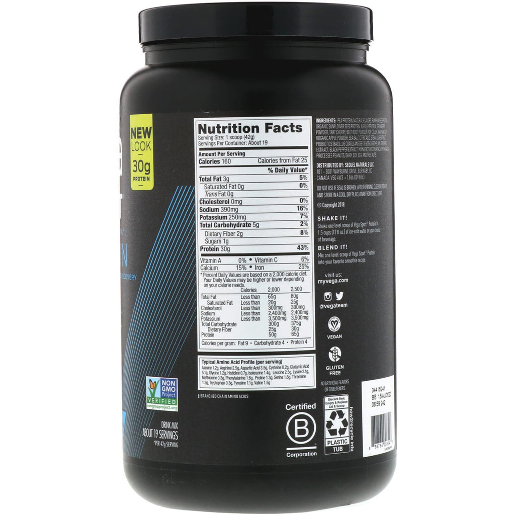 Vega, Sport, Premium Protein, Berry, 28,3 oz (801 g)