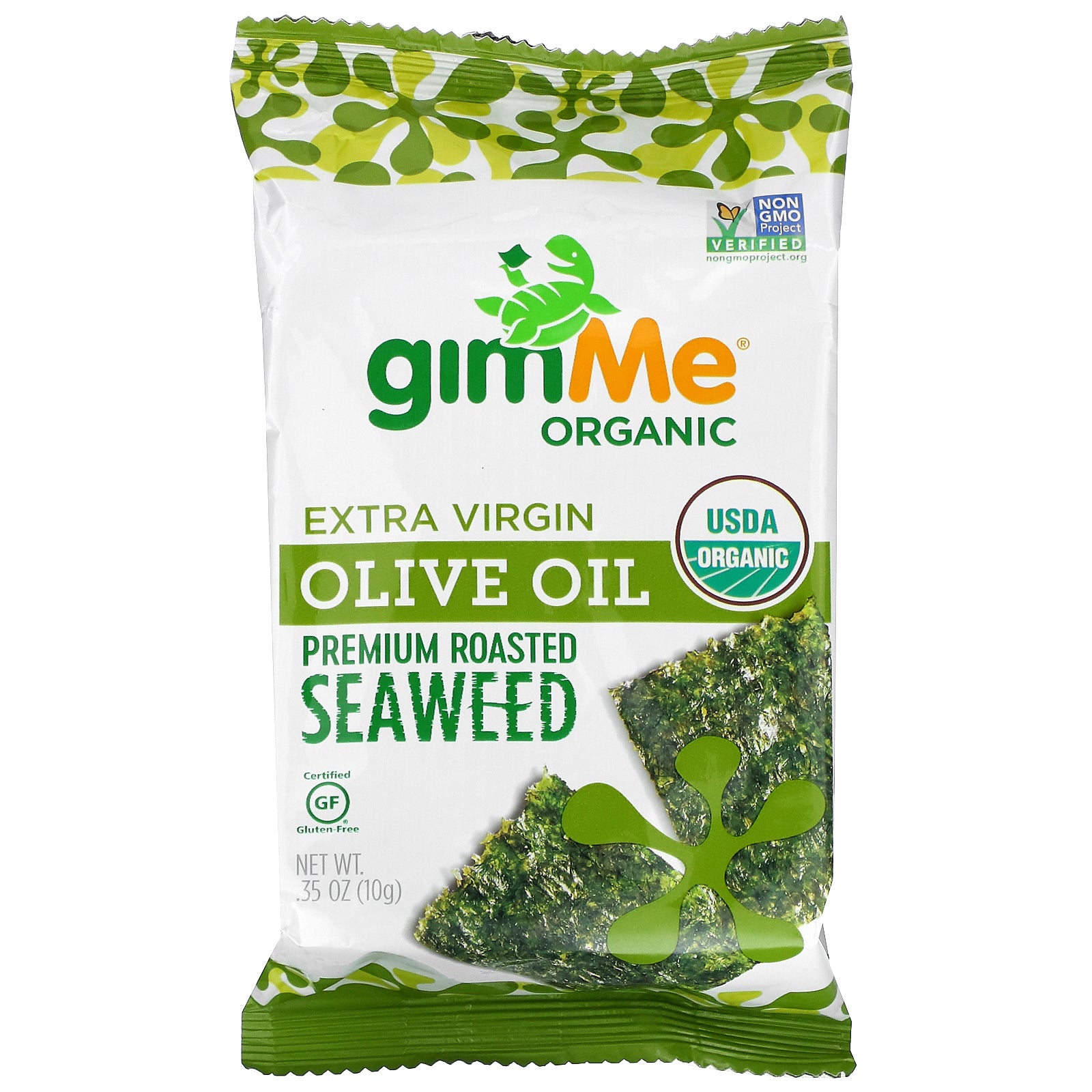 gimMe, Premium Roasted Seaweed, Extra Virgin Olive Oil, .35 oz (10 g)