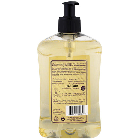 A La Maison de Provence, Jabón líquido para manos y cuerpo, higo y albahaca, 500 ml (16,9 oz. líq.)