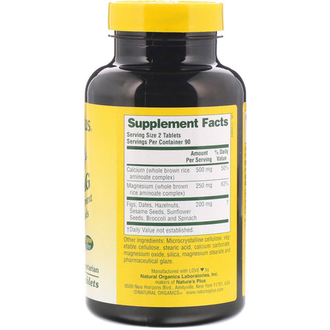 Nature's Plus, Source of Life, Cal/Mag, Mineral Supplement m/ Whole Foods, 180 tabletter