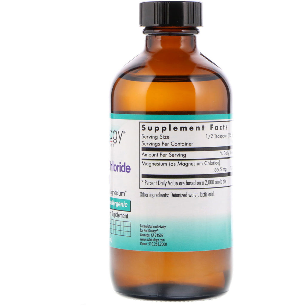 Nutricology, Cloruro de magnesio líquido, 8 fl oz (236 ml)