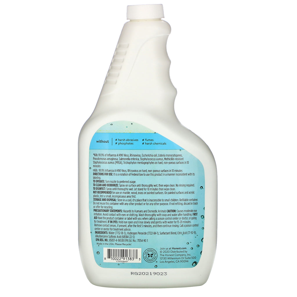 The Honest Company, Spray desinfectante, fórmula antibacteriana, 32 fl oz (946 ml)