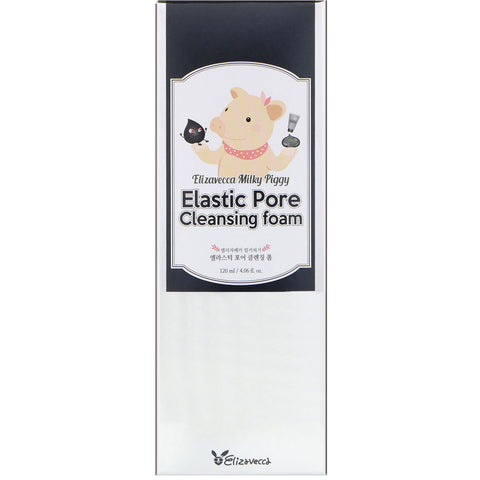 Elizavecca, Elizavecca Milky Piggy, Elastic Pore Cleansing Foam, 4,06 fl oz (120 ml)