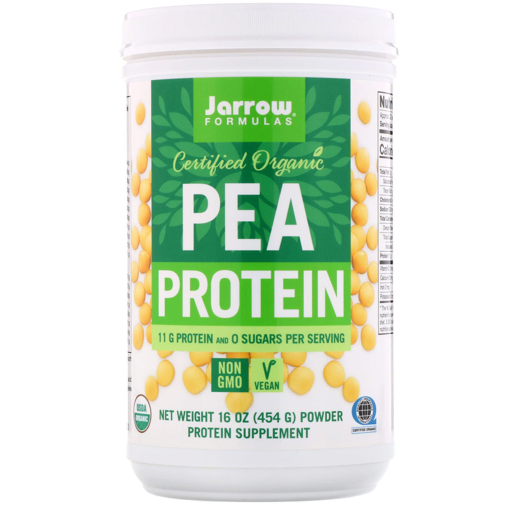 Jarrow Formulas, Certified Organic Pea Protein, 16 oz (454 g)