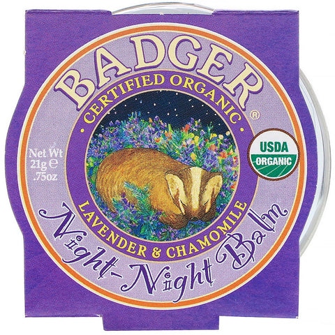 Badger Company, Bálsamo nocturno, lavanda y manzanilla, 21 g (0,75 oz)