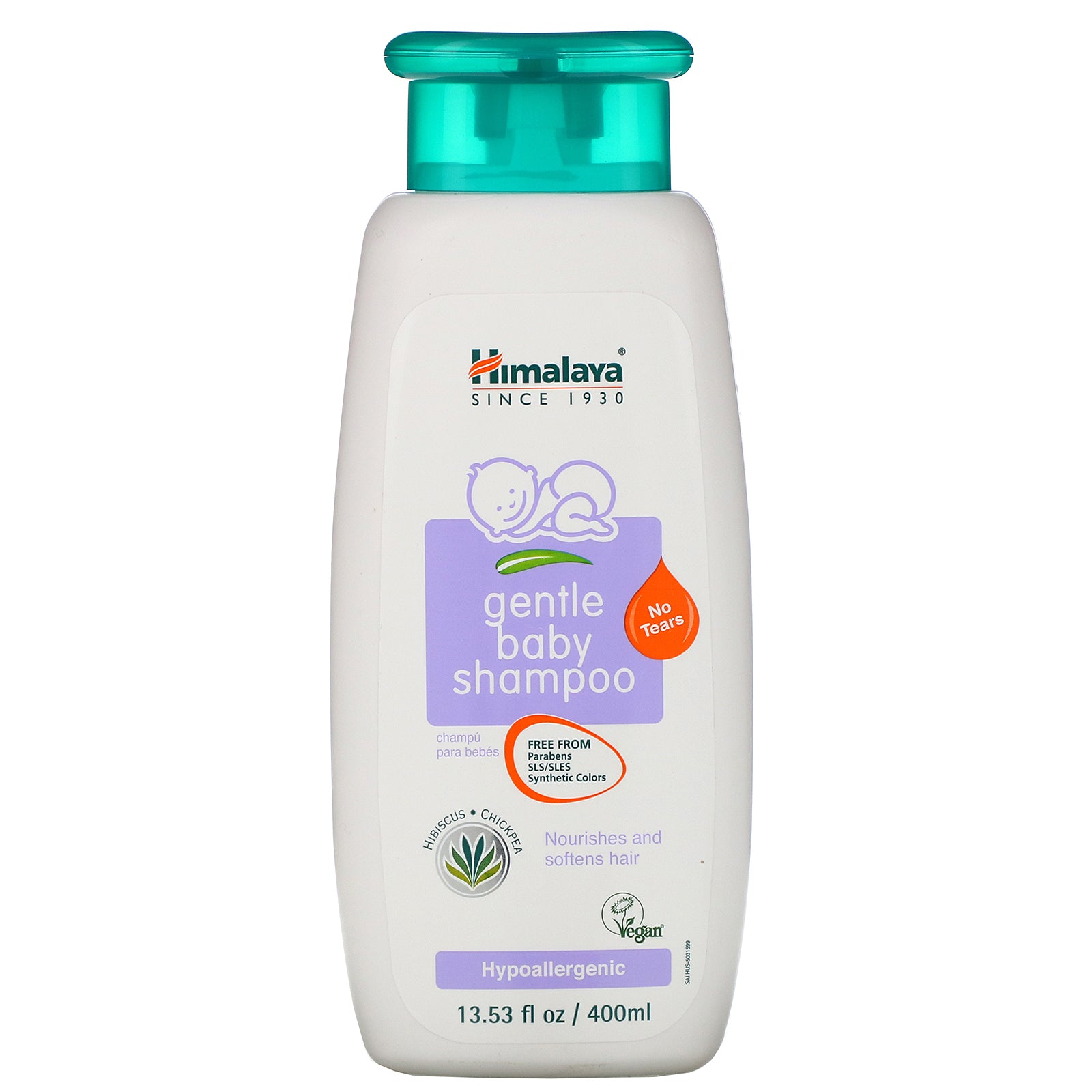 Himalaya, Gentle Baby Shampoo, Hibiscus and Chickpea, 13.53 fl oz (400 ml)