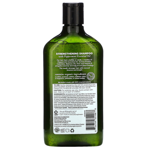 Avalon s, shampoo, styrkende, pebermynte, 11 fl oz (325 ml)