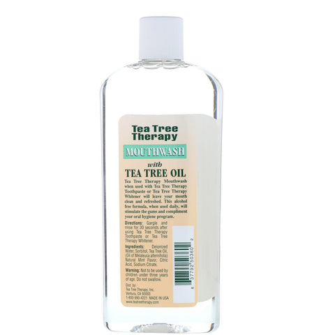 Tea Tree Therapy, Enjuague bucal con aceite de árbol de té, sabor fresco natural, 12 fl oz (354 ml)