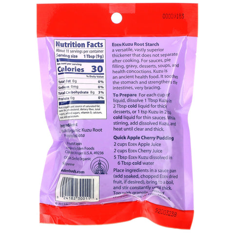 Eden Foods, Almidón de raíz de Kuzu, 3,5 oz (100 g)