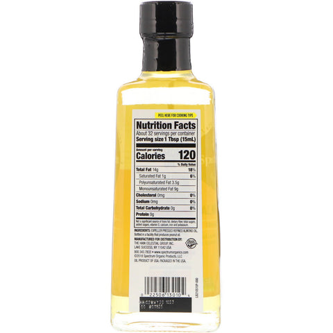 Spectrum Culinary, Almond Oil, Expeller Pressed, 16 fl oz (473 ml)
