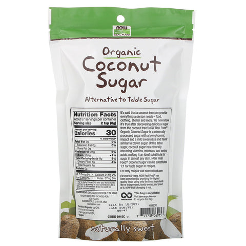 Now Foods, Real Food, Azúcar de coco, 16 oz (454 g)