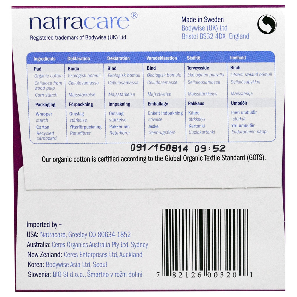 Natracare,  & Natural Ultra Extra Pads, Long, 8 Pads