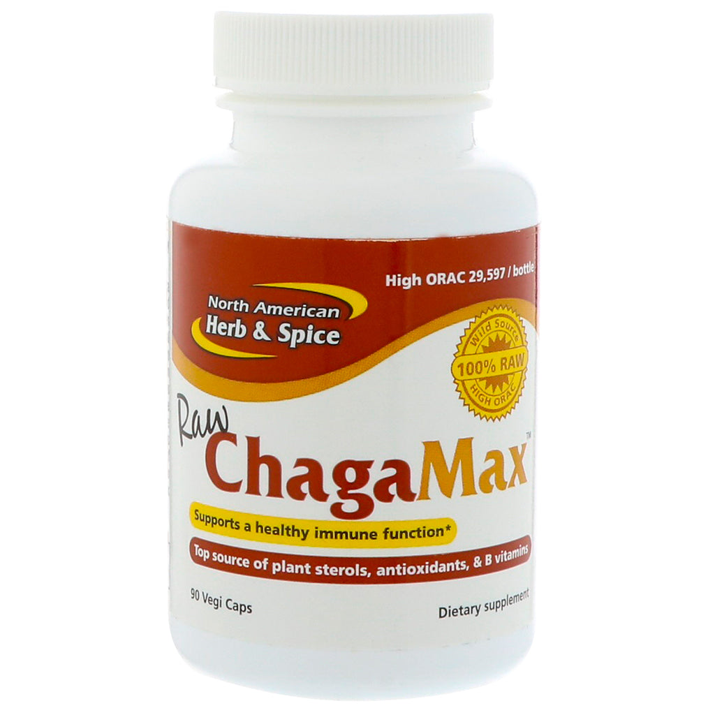 North American Herb & Spice, Raw ChagaMax, 90 Vegi Caps