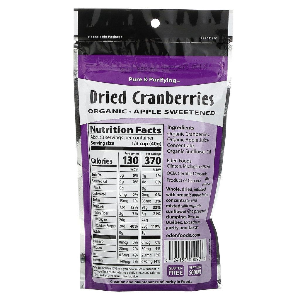Eden Foods,  Dried Cranberries, 4 oz (113 g)