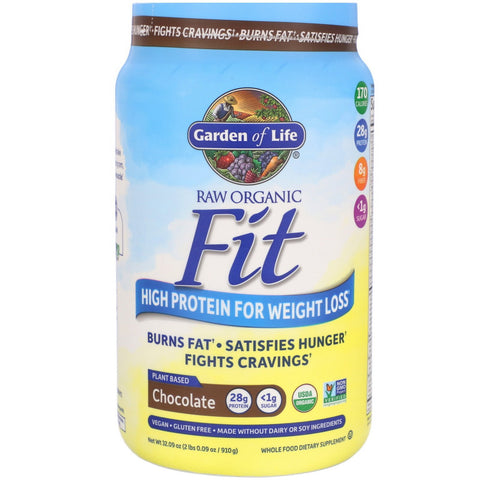 Garden of Life, RAW Organic Fit, High Protein for Weight Loss, Chocolate, 32.09 oz (910 g)