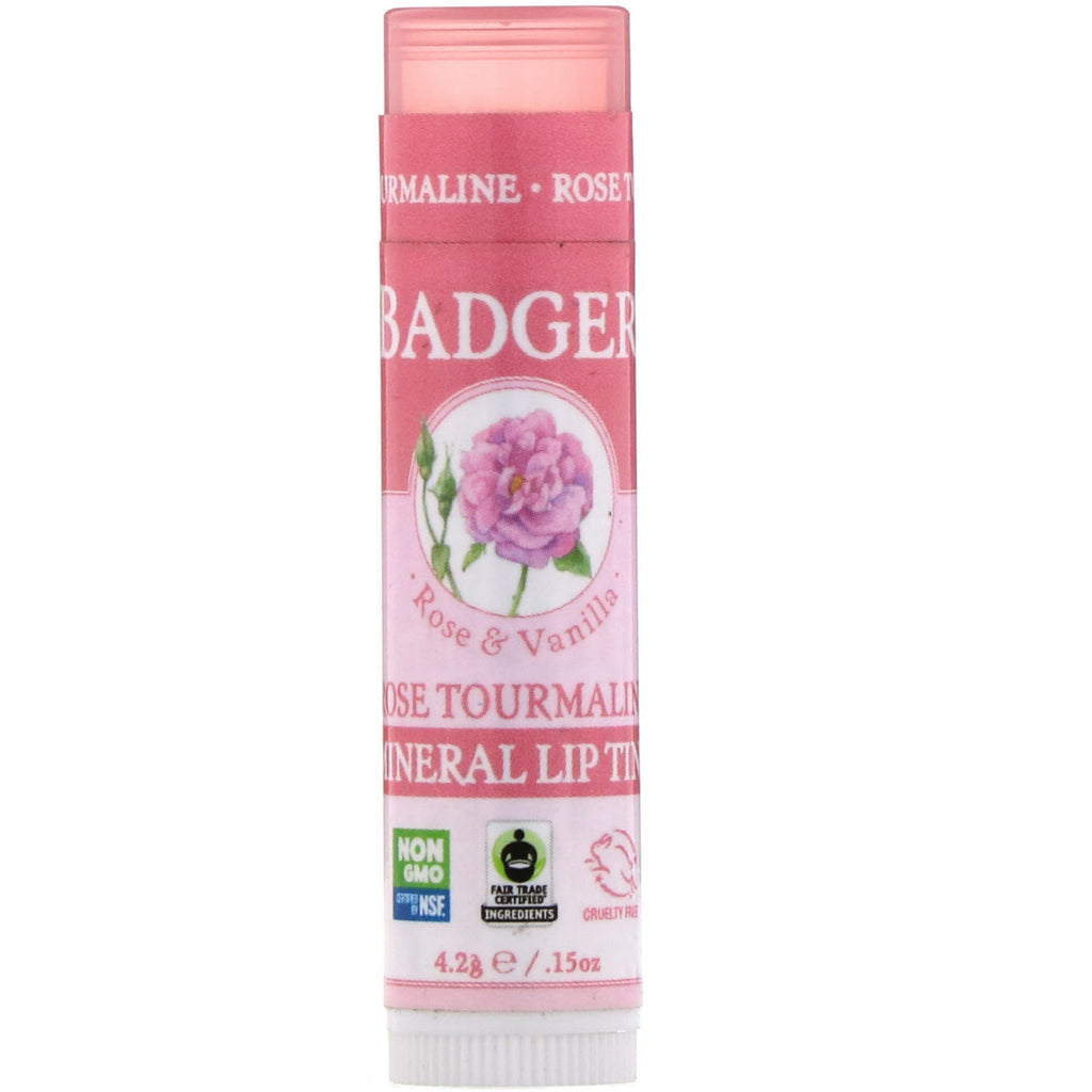 Badger Company, Mineral Lip Tint, Rose Tourmaline, .15 oz (4.2 g)