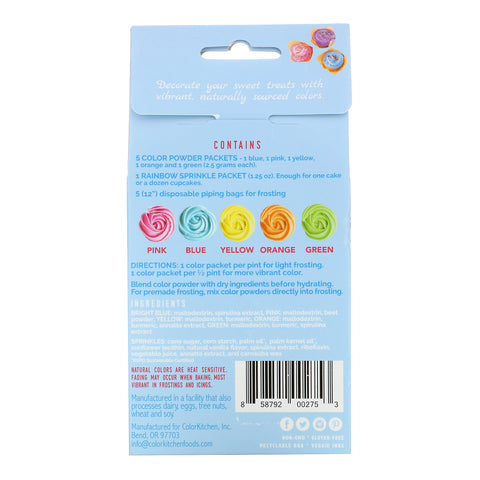 ColorKitchen, Ultimate Starter Sæt, farver, drys og sprøjteposer, 1,69 oz (47,94 g)