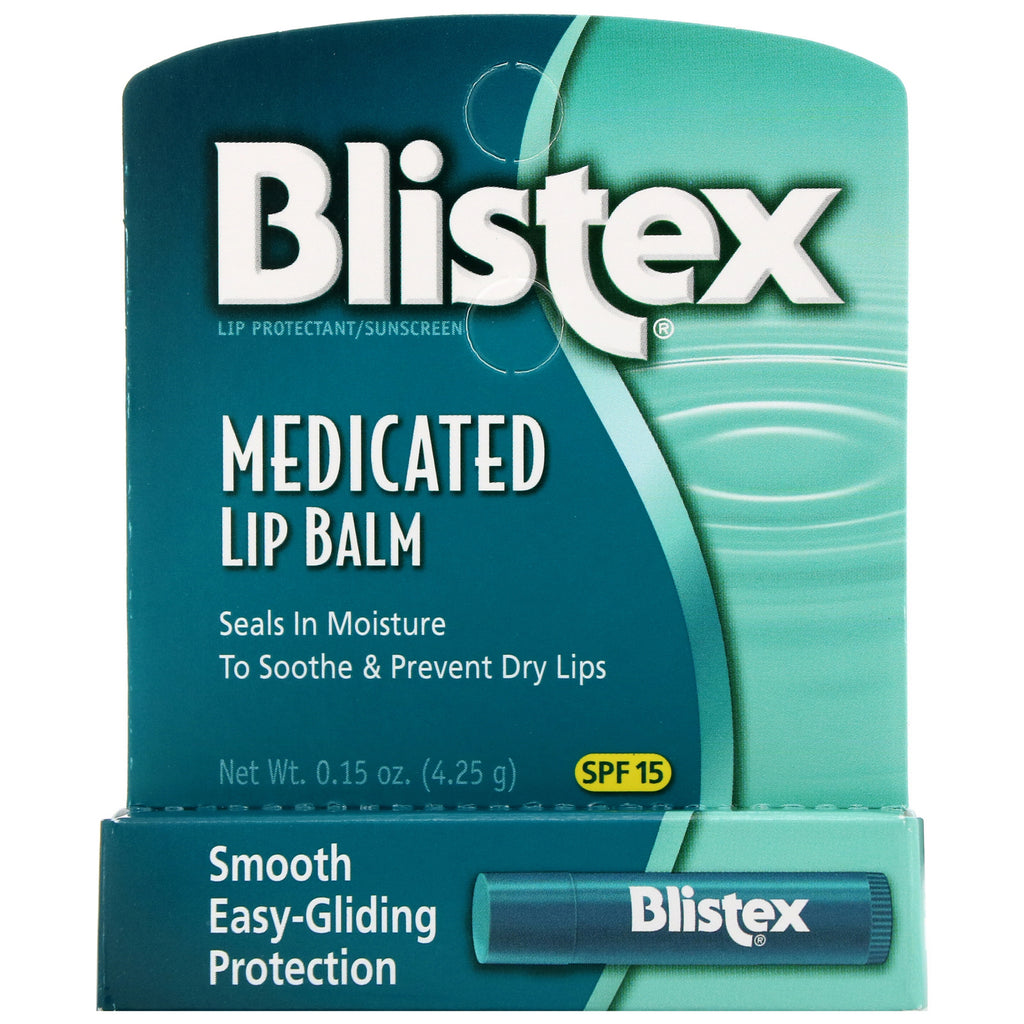 Blistex, medicinsk læbepomade, læbebeskyttende/solcreme, SPF 15, 0,15 oz (4,25 g)