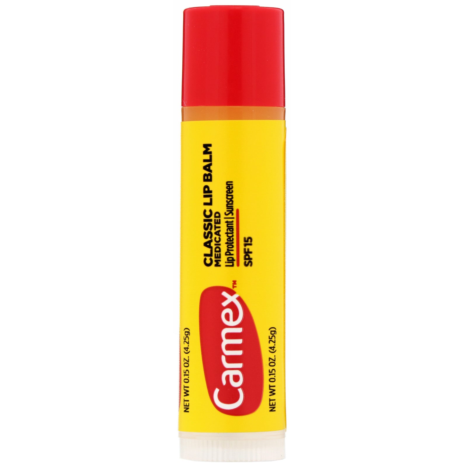 Carmex, Classic Lip Balm, Medicated, SPF 15, .15 oz (4.25 g)