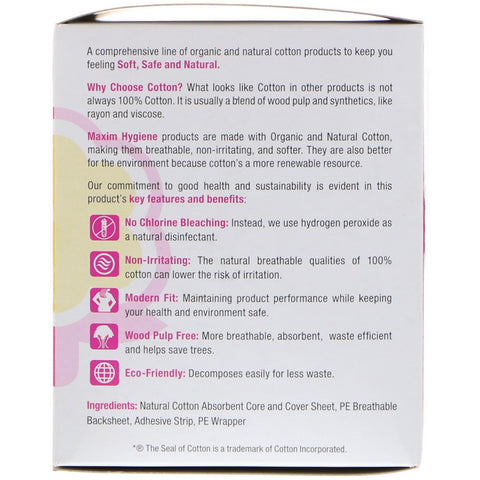Maxim Hygiene Products, Toallitas con alas ultrafinas, Regular, 10 toallitas
