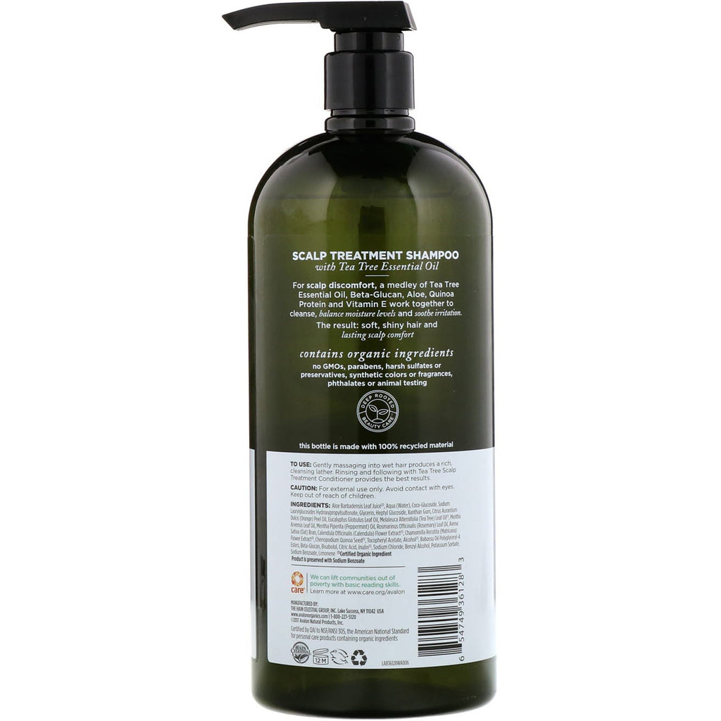 Avalon s, Shampoo, Hovedbundsbehandling, Tea Tree, 32 fl oz (946 ml)