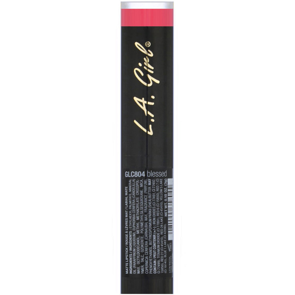 LA Girl, Matte Flat Velvet Lipstick, Blessed, 0,10 oz (3 g)