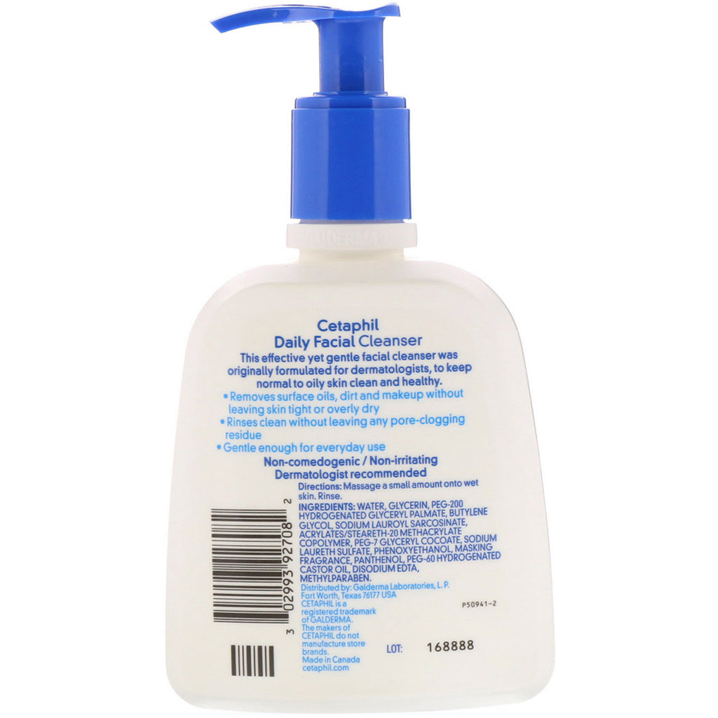 Cetaphil, Limpiador facial diario, 8 fl oz (237 ml)