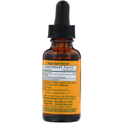 Herb Pharm, jengibre, 1 fl oz (30 ml)