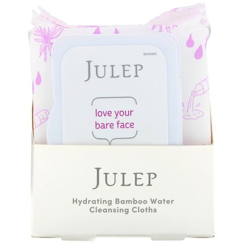 Julep, Love Your Bare Face, Hydrating Bamboo Water Cleansing Cloths, 30 Towelettes