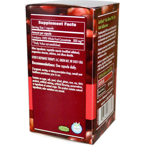 Enzymatic Therapy, suplemento ActiFruit de arándano, 30 cápsulas vegetales