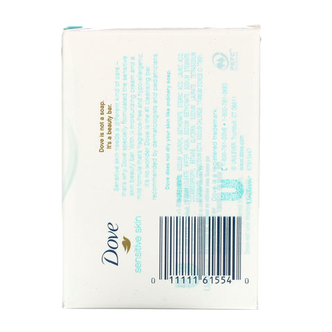Dove, Barra de belleza para piel sensible, sin fragancia, 4 barras, 3,75 oz (106 g) cada una