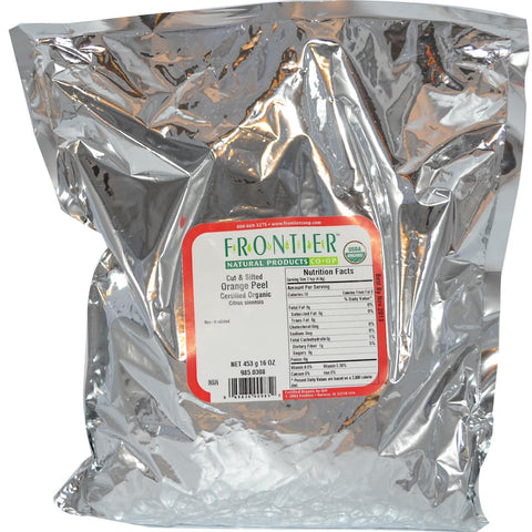 Frontier Natural Products, Cáscara de naranja cortada y tamizada, 16 oz (453 g)